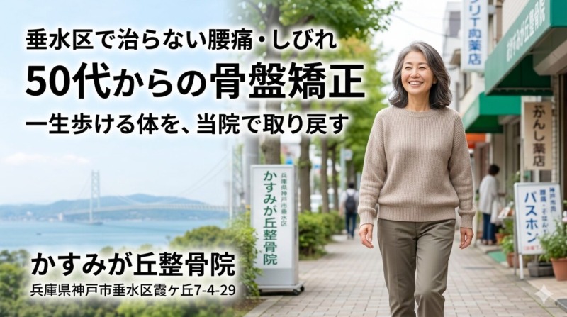 「垂水区 腰痛 骨盤矯正 かすみが丘整骨院」