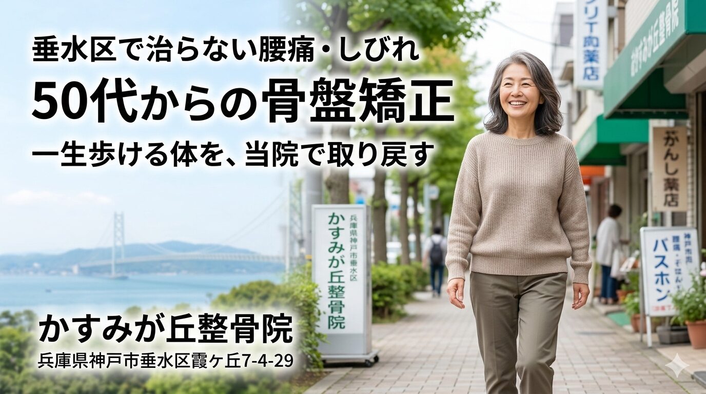 「垂水区 腰痛 骨盤矯正 かすみが丘整骨院」